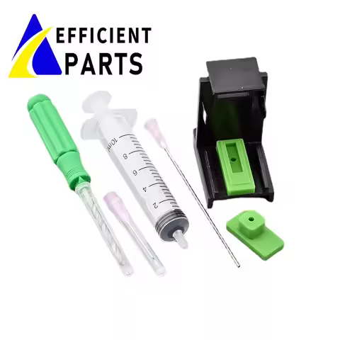 Ink Refill Cartridge Clip Rubber Pads Syringe Tool Kit Clamp For HP 46 64 67 305 124 124XL 305XL 67X