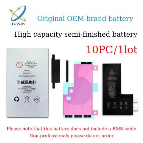 10pcs/1batch high quality high capacity iPhone batteries, 3C certified, without BMS protection cable