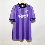 New 94-95 Season Glasgow Rangers Vintage Old Jersey 2 Away Purple Short-sleeved Football Suit 2025 O