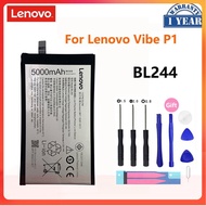 100% Original BL244 5000MAh แบตเตอรี่สำหรับ Lenovo Vibe P1 P1A42 P1C58 P1C72 Li-Ion แบตเตอรี่โทรศัพท