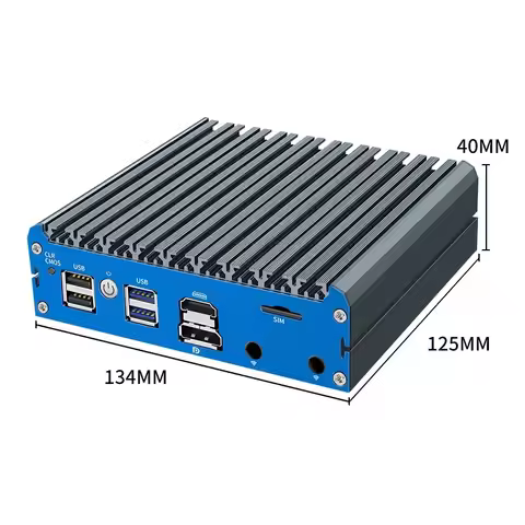 Fanless Mini PC Intel Celeron N150/N6415/J6413/J5005 4x2.5G LAN Router Server pfSense Firewall ESXI 