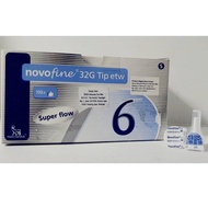 **Clearance** Novofine Pen Needle 6mm 32G Tip etw Super Flow 100s [Exp : 06/21]