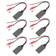 6X Car Universal Wireless Bluetooth Module Music Adapter Rca Aux Audio Cable