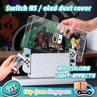 [SG Seller] Nintendo Switch Oled Dust Cover Base 20 Colors Light Transparent Nintendo Switch Game Console Host Dock Acrylic Cover