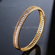 Bridal Wedding jewelry  Rantai Tangan Emas Korea 916 Gold Plated Bracelet with Zircon