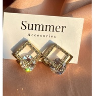 Diamond earrings - earring gold