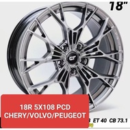 NEW SPORT RIM 18 INCH RM2280 5X108 PCD CHERY OMODA VOLVO PEUGEOT 408 508 5008 TIGGO (KENA BELI 2KALI