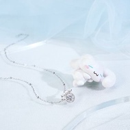 Cinnamoroll 莫桑鑽系列-大耳狗喜拿咖啡杯莫桑石單鑽純銀項鍊