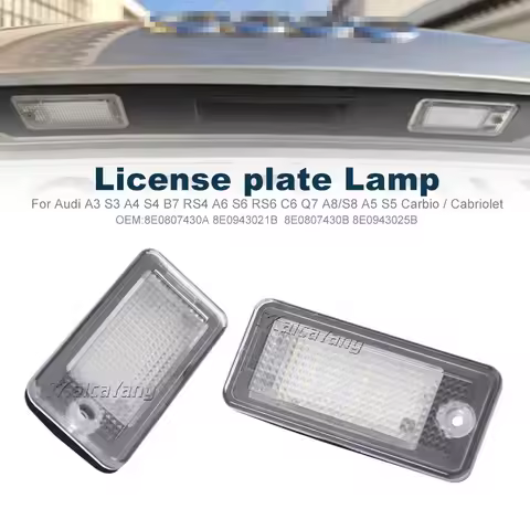 Suitable For Audi A3 S3 A4 S4 A6 C6 A8 S8 Q7 LED License Plate Light Car LED License Plate Light