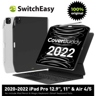 SwitchEasy CoverBuddy Case for iPad Pro 12.9 inch 11 Inch  2021 2020, Air 4,Compatible with Magic Ke