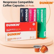 Dunkin’ Nespresso Compatible Coffee Capsules