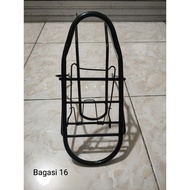 16-inch Black Folding Bike Luggage (Begasi Rear Carrier/)
