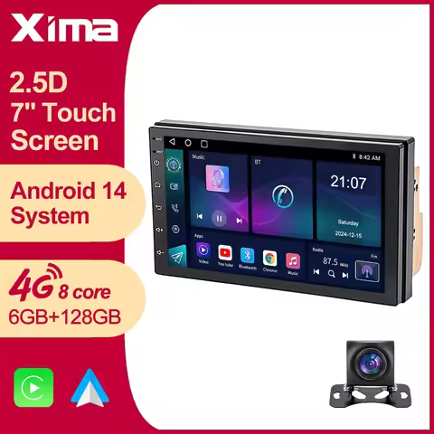 XIMA Pro 8Core 4G 5G 7" Car Radio Multimedia 2 din Android 14 Auto Carplay GPS Autoradio For Volkswa