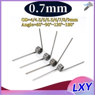 sus304 d0.7mm OD4/4.5/5/5.5/6/7/8/9mm V-shaped spiral torsion spring angle 60/90/120/180 degrees《LXY