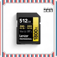 LEXAR - 雷克沙 512GB Professional 1800x SDXC UHS-II 記憶卡(GOLD) (270MB/S)4K/U3/C10/V60 (LSD1800064G-BNNNG)-【原裝正貨】