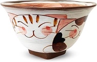 J-kitchens Workshop Sho~ 180450 High Square Bowl, Red, 3 Kittens Hasami Ware Made in Japan