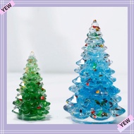 YYE Gum Dripping Christmas Tree, Resin Semitransparent Resin Christmas Tree, Beautiful Mini Handmade
