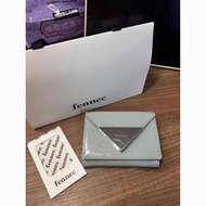 Original Fennec Cowhide Snap Button Three Folding Bag Light Luxury Small Popular Fashion Document Ba