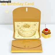 LANFENG 3D Pop-Up Greeting Card, Traditional Foldable Birthday Red Envelope, Unique Creative Thicken