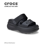 Crocs Women's Soho Two Strap Sandal in Black Sandal Perempuan