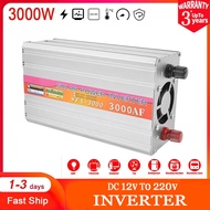 3000W อินเวอร์เตอร์ DC 12V TO 220V อินเวอร์เตอร์ไฟฟ้าแบบพกพา  อินเวอร์เตอร์แปลงไฟ แปลงพลังงาน คลื่นไซน์บริสุทธิ์ ตัวแปลงไฟฟ้า เครื่องแปลงไฟ ตัวแปลงไฟรถ  Charger Converter Adapter Inverter 12v to 220v Transformer Inverter Pure Sine Wave Power Inverter