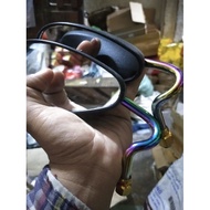 Wave mirror with titanium base (10 mm)