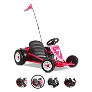 Ultimate Go-Kart, 24 Volt Outdoor Ride On Toy, Pink Go Kart for Kids Ages 3-8, Large