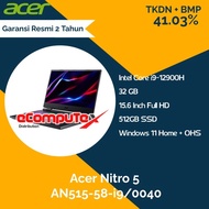 Laptop Gaming Acer Nitro 5 AN515-58-i9/0040 i9 32GB 512GB - TKDN RESMI