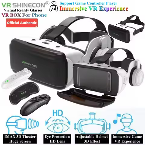 Virtual Reality VR Glasses IMAX Huge Screen 3D Glasses Google Cardboard Box VR Helmet for 4.5-6.53" 