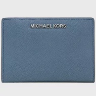 MICHAEL KORS 防刮真皮卡片零錢包-藍色（現貨+預購）藍色