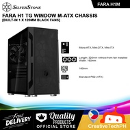 SilverStone CPU Case FARA H1 TG Window M-ATX Chassis - Black [Built-in 1 x 120mm Black Fans]  SST-FA