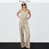 JUMPSUIT FW25 Wool Suede Beige