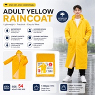 Yellow Adult Raincoat Size54 Free Size Baju Hujan Kuning Tebal #黄色厚装雨衣 #8711 #Adult #Raincoat #54 #B