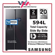 【FREE SHIPPING】Samsung 594L Bespoke AI Side-by-Side Fridge Inverter RS90F65DNF/ME Peti Sejuk Ais 冰箱