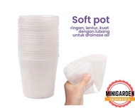 SOFT POT FLEXIBLE POT 100PCS cup bibit anggrek pot plastik seedling