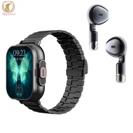 🚀】D8 Smart Watch With Earbuds Fitness Tracker Sports Recorder Heart Rate Blood Pressure Blood Oxygen