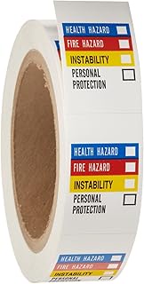 Brady 58268 2" Height, 1-1/4" Width, B-235 Paper Label, Black, Red, Blue, Yellow On White Color Writ