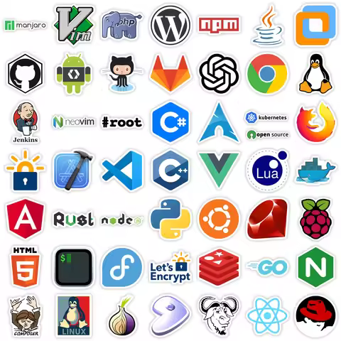 Fun Development Stickers Programming Java Docker Html Geek Hacker DIY Gift Waterproof Decal for Lapt