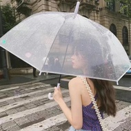 透明雨伞拍照雨伞文艺雨伞磨砂雨伞网红雨伞学生雨伞少女小清新伞Transparent umbrella, photography umbrella, artistic umbrella, frosted