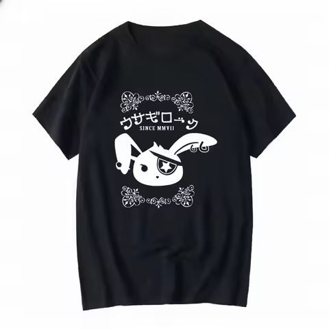 Punk Bunny T Shirt Pastel Goth Rabbit Gothic Jrock Yami Kawaii Visual Kei Emo Short Sleeve Vintage G