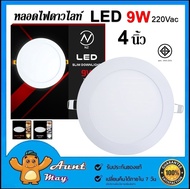 NZ โคมไฟดาวน์ไลท์ LED 4นิ้ว 9W โคมฝังฝ้า โคมเพดาน ดาวน์ไลท์ สลิม แบบฝัง กลม  LED PANEL Downlight Sli