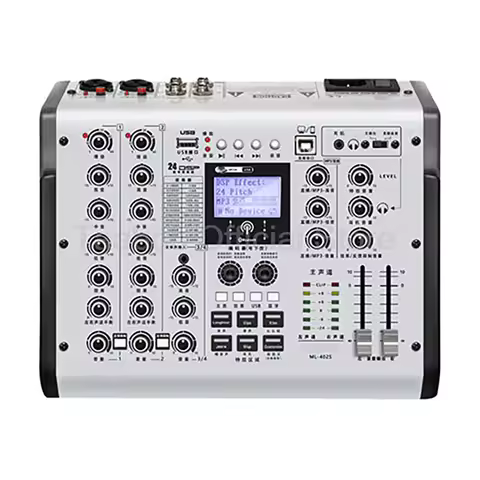 4/6 Channel Professional Audio Mixer 24-DSP Digtal Sound Mixing Console Support Bluetooth USB Power 