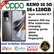 OPPO RENO 10 (5G) NFC layar super Amoled Ram 16 +256 GB kamera 108 mp garansi resmi 1 tahun