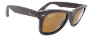 Ray Ban - Wayfarer Genuine Leather RB 2140-Q-M 1153/N6 啡色 皮革框 偏光 太陽眼鏡