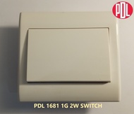 PDL 1681/2W 1G 2W SWITCH (WHITE)
