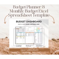 Budget Planner & Monthly Budget Excel Spreadsheet Templates