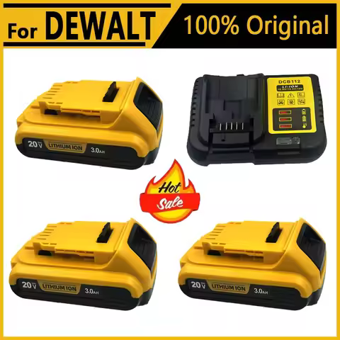 3.0Ah for Dewalt original 20V rechargeable tool battery DCB200 DCB201 DCB206 18V 20v 3AH .For Dewalt