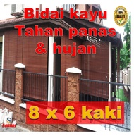 Tahan Panas dan Hujan bidai kayu wooden blinds blind wood [ 8 x 6 kaki ]