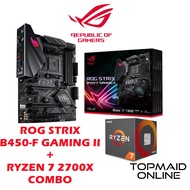ASUS ROG STRIX B450-F GAMING II ATX MOTHERBOARD + AMD RYZEN 7 2700X CPU COMBO