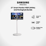 Samsung 27" Smart Monitor M50F and Movingstyle Bundle